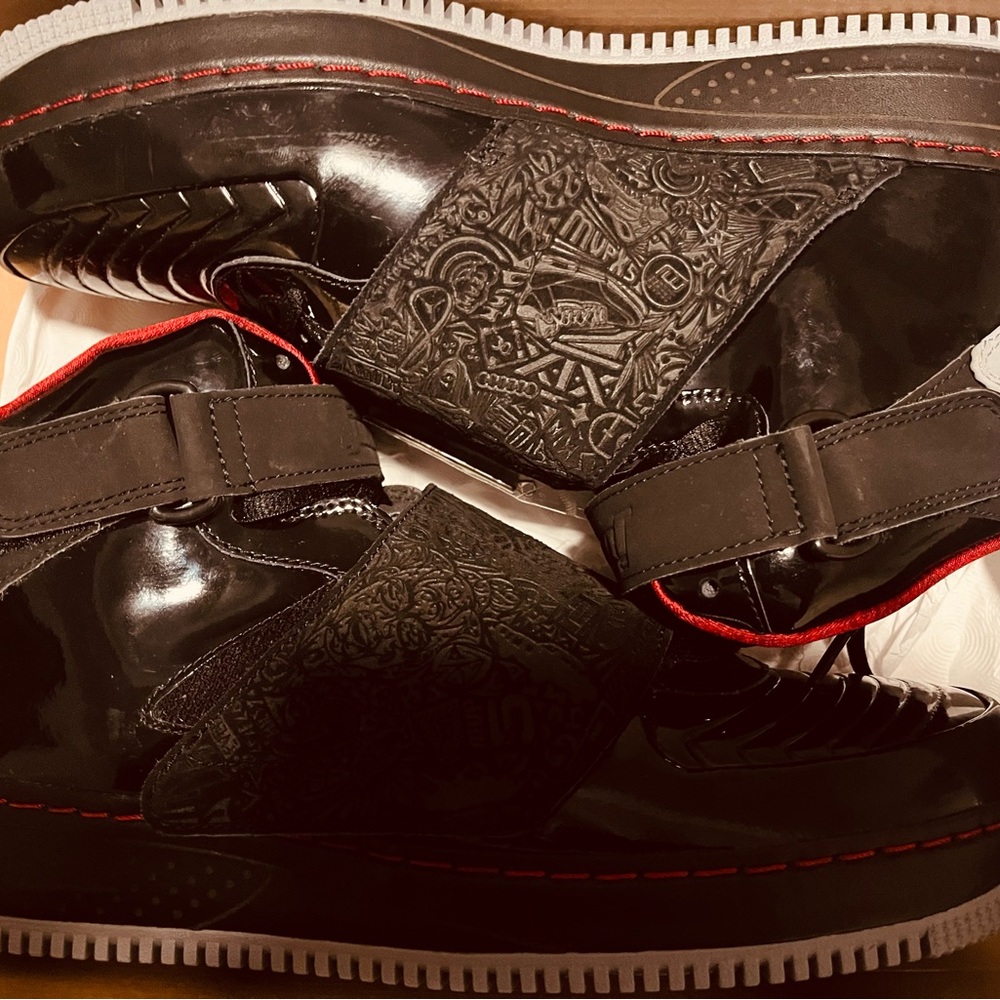 Jordan Black and Red High-Top Sneakers